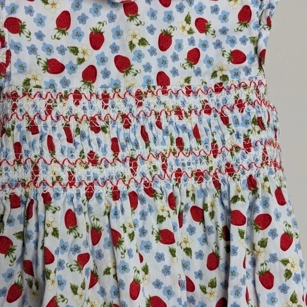 Laura Ashley Strawberry Smocked Dress 6x